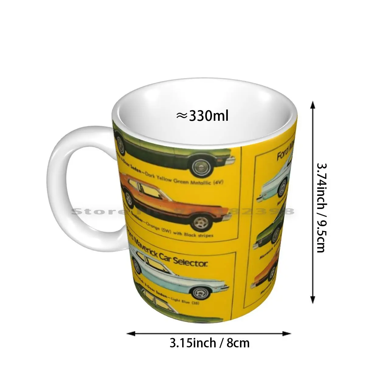 Maverick Ceramic Mugs Coffee Cups Milk Tea Mug Maverick Sedan Compact Coupe Sports Car Cars Classic Classic Car Classic Cars