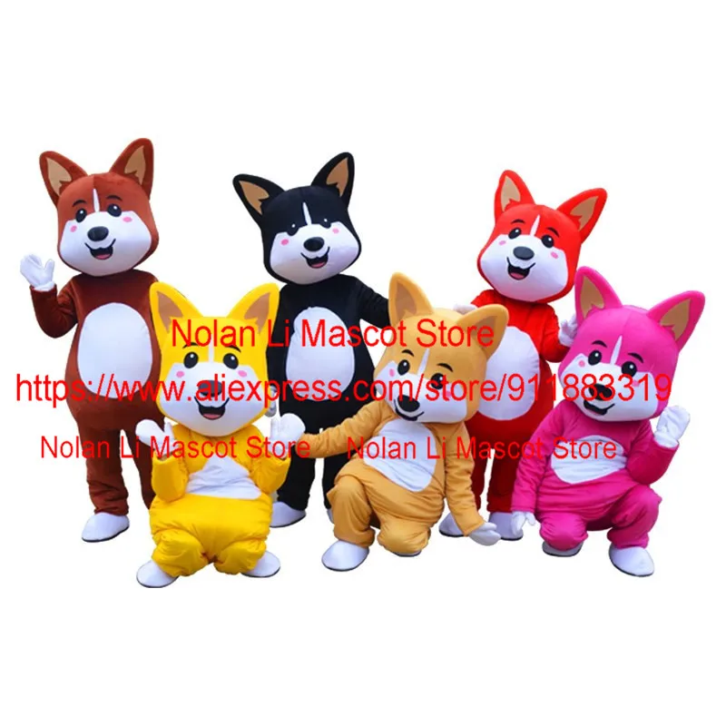 Costume della mascotte del cane Husky di alta qualità Set Fox Cosplay Birthday Party Game Display pubblicitario esterno Unisex taglia adulto 1157