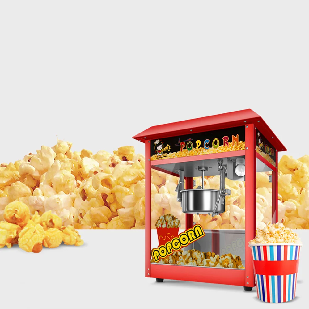 Commercial Electric Popcorn Machine Automatic Popcorn Making Machine Corn Puffing Maker Popcorn Maker