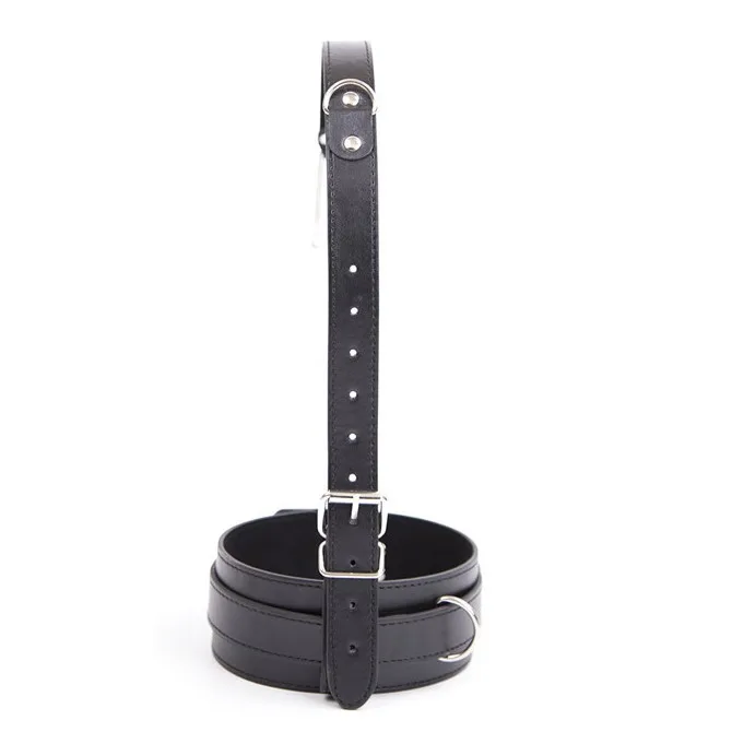 BDSM PU Leather Slave Fetish Bondage Lockable Neck Collar With Nose Hook Restraint Couple Sex Toys