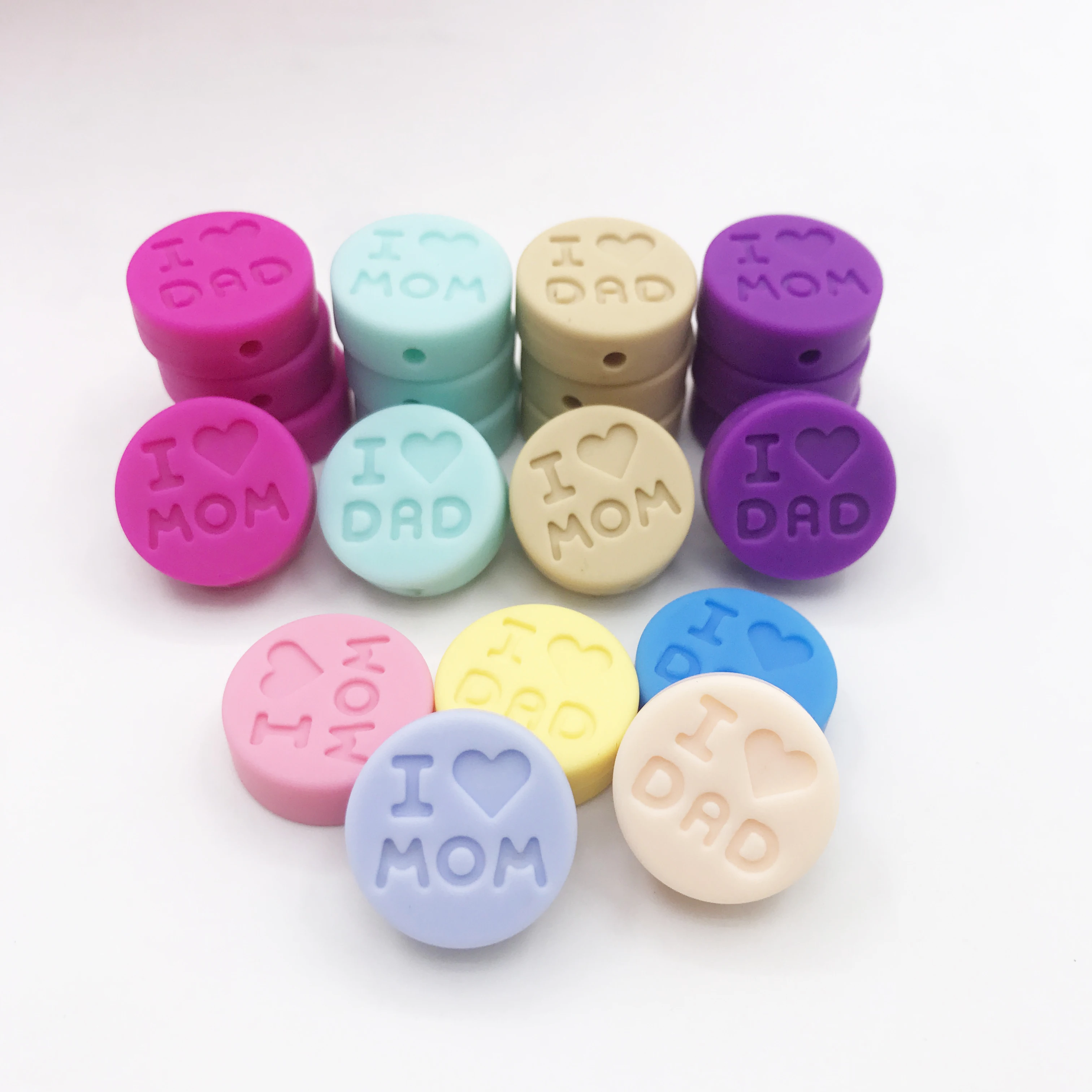 100pcs/lot alphabet Silicone Beads \