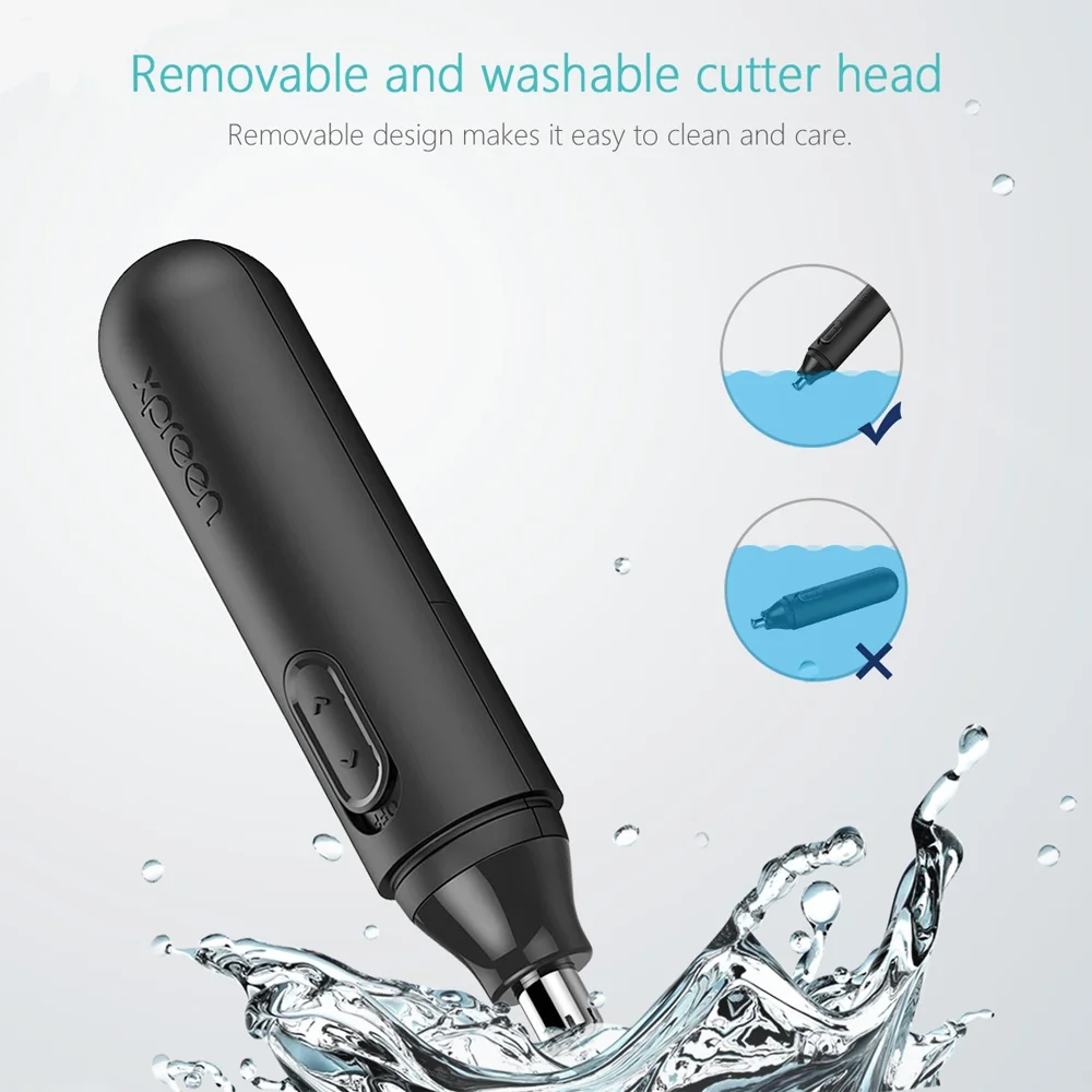 Youpin xpreen elétrica mini nariz aparadores portátil orelha nariz máquina de cortar cabelo shaver à prova dwaterproof água ferramenta limpeza remoção segura