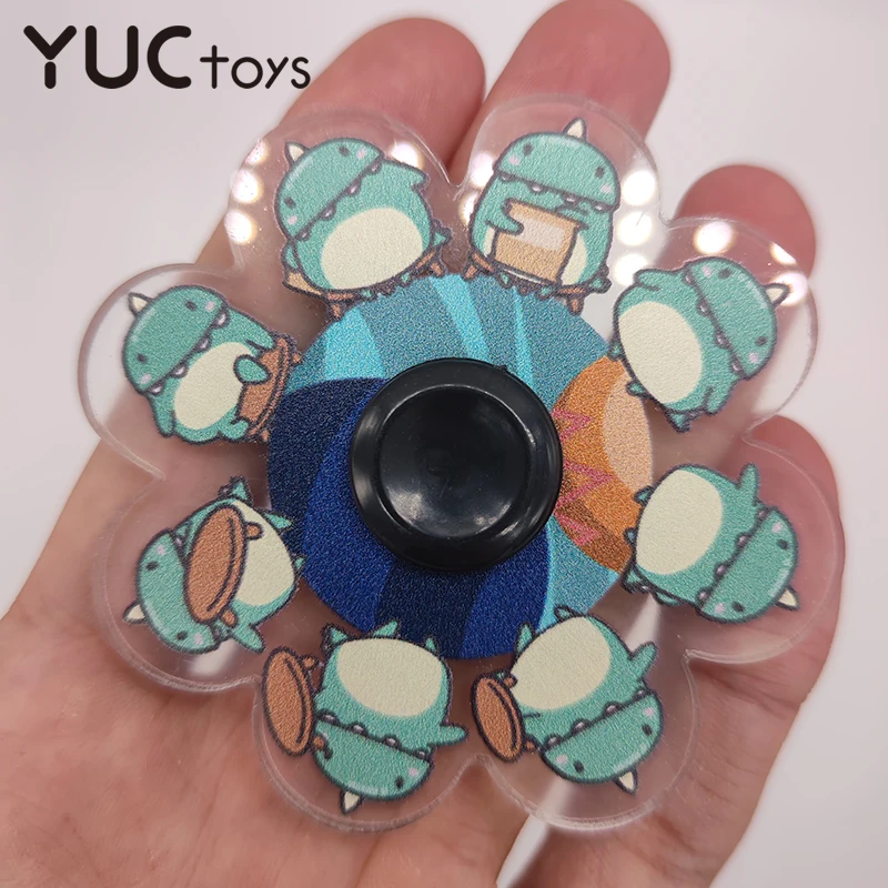 Anime Fidget Spinner Running Finger Hand Gyro Bearing Dynamic Dinosaurs Novel Gifts Cartoon Relief Stress Antistress 2021