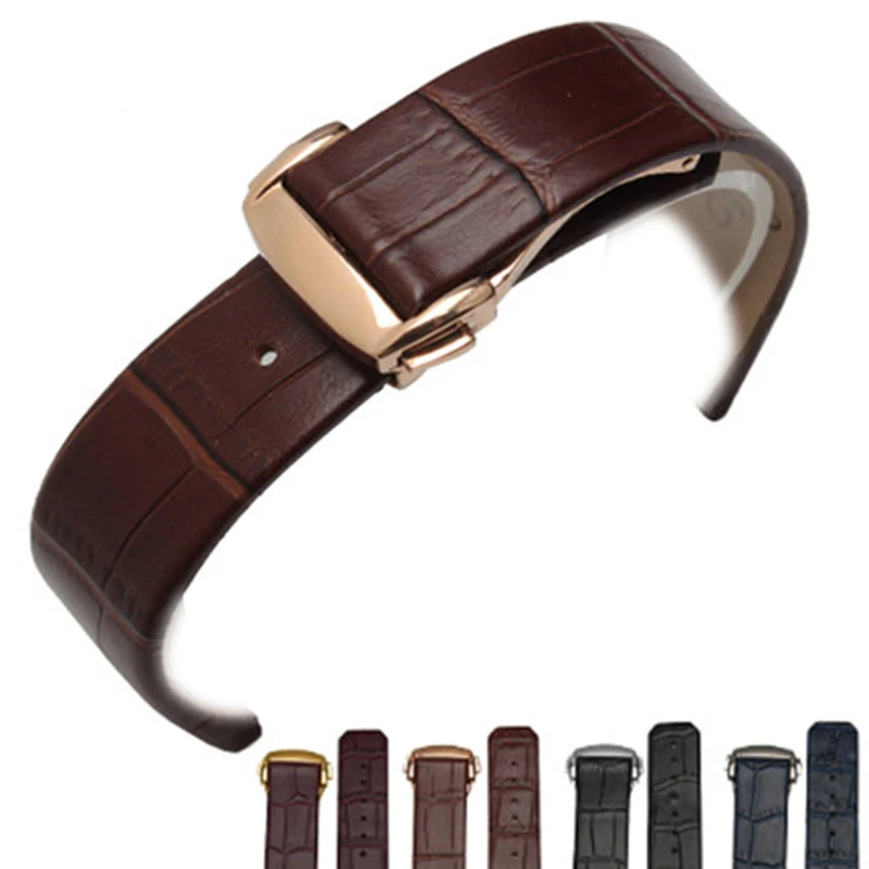 Crocodile pattern leather watch strap, first layer cowhide for omg Constellation Double Eagle series male  23mm watch band