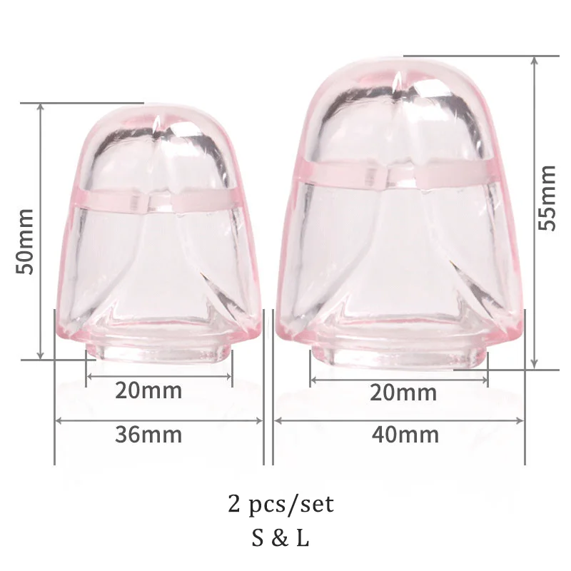2pcs/set Glans Sleeve Glans Rings Silicone Male Cock Ring Penis Extender Dick Enlargement Glans Condom Sex Toys For Men Adults