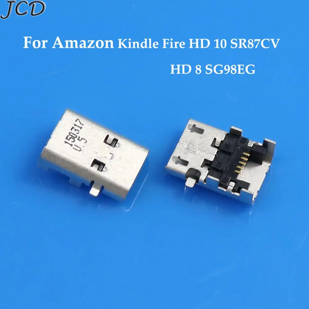 

JCD Micro Mini charging port USB jack socket Connector repair parts 5pin For Amazon Kindle Fire HD 10 SR87CV HD 8 SG98EG Dock