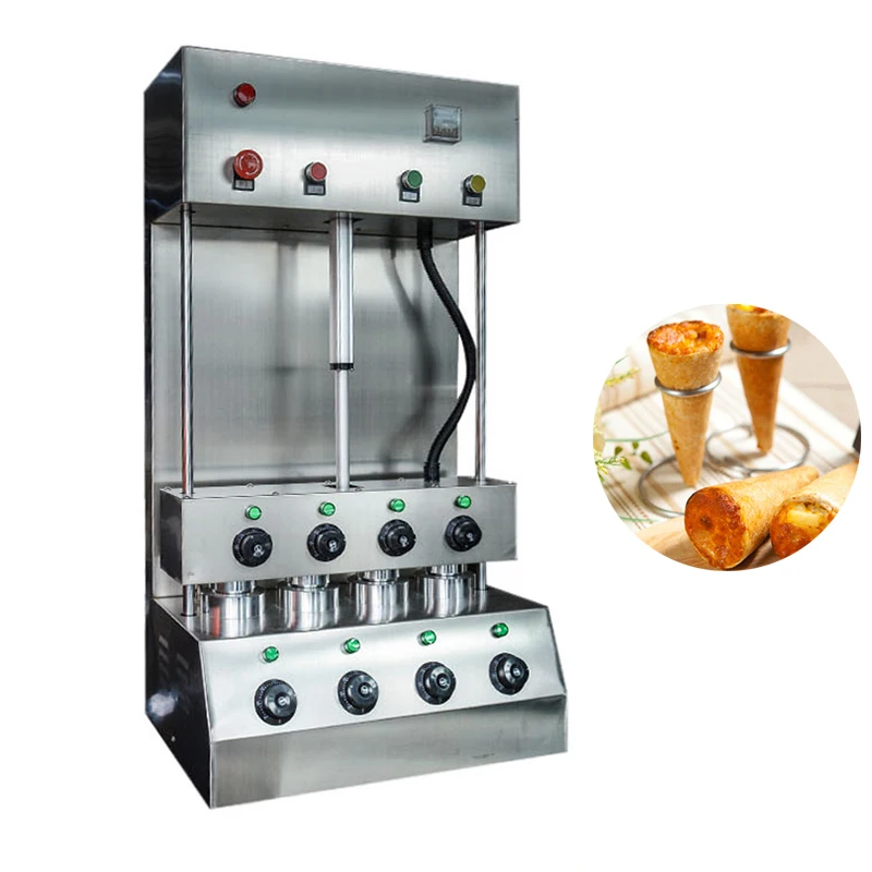 

Ice Cream Cone Pizza Machine Pizza Bakery Machine Cone Forming Machine With Rotating Oven Equipment