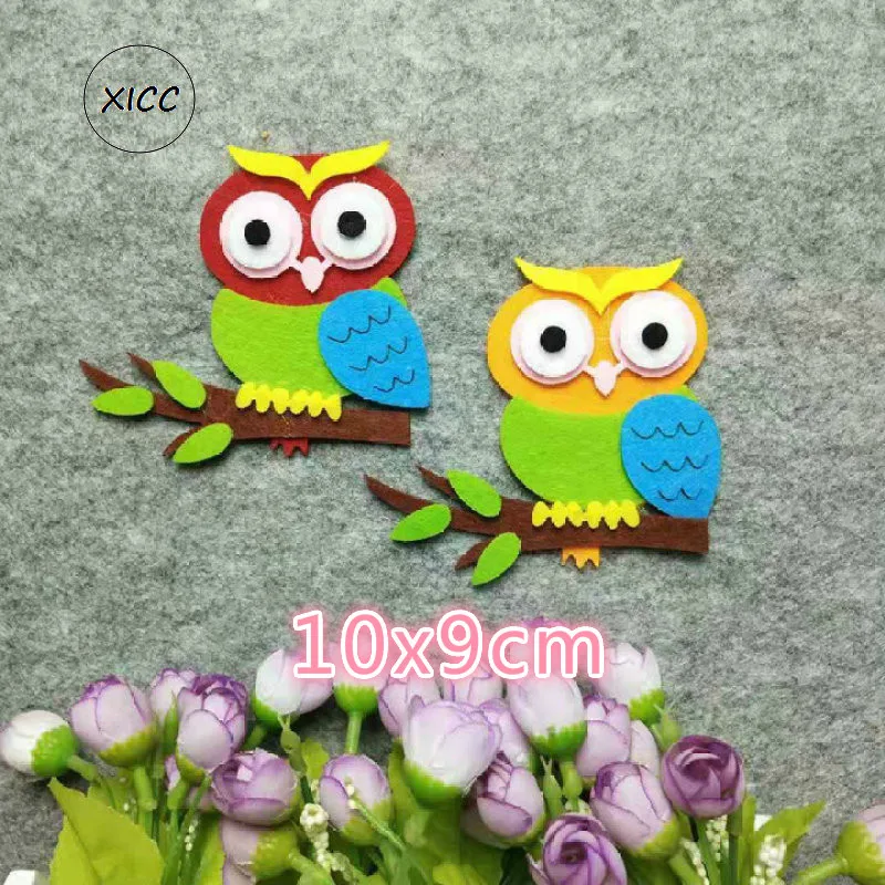 T-N Owl House Non-woven Felt Pad DIY Kindergarten Wall Paste Decoration Beautiful Moon Leaves Cute Classroom Decoration Stickers