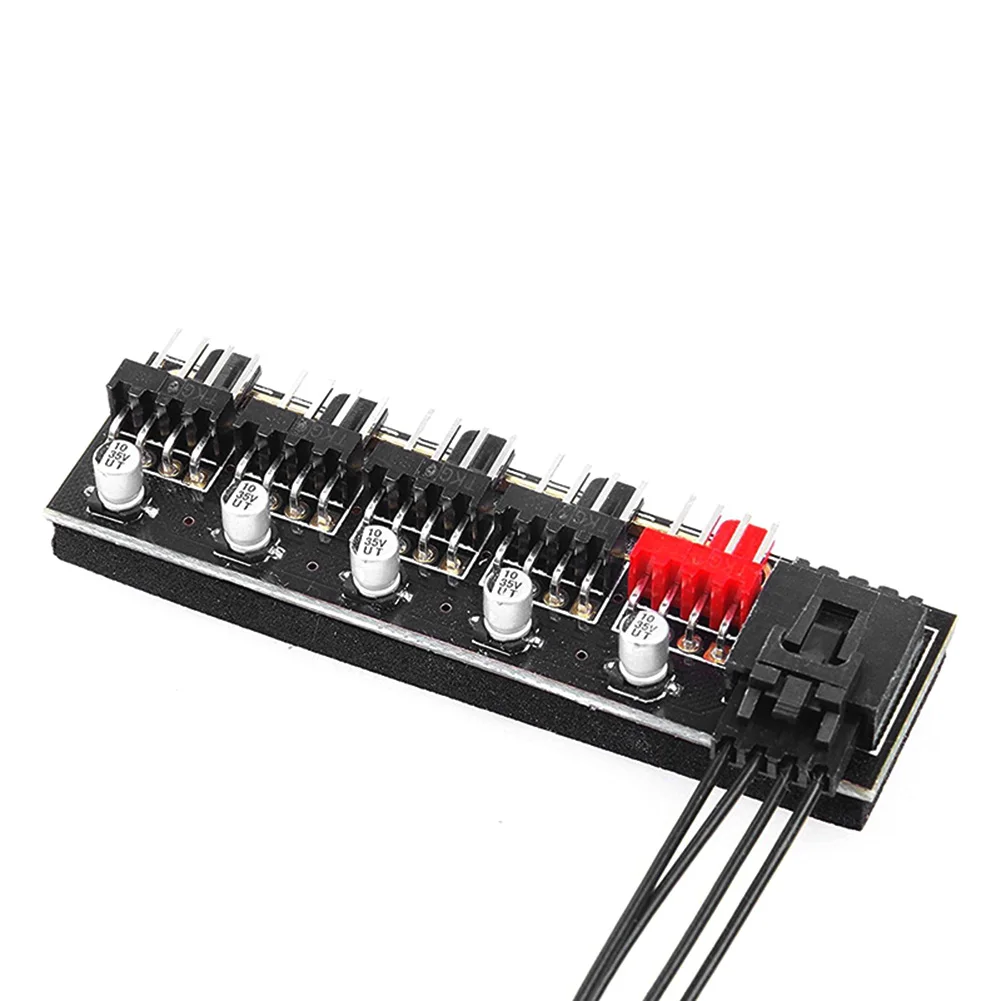 5พอร์ต PC Fan Hub Splitter ความเร็วสูง Controller Adapter สำหรับ4 Pin PWM พัดลมระบายความร้อนคอมพิวเตอร์สายเชื่อมต่ออุปกรณ์เสริม