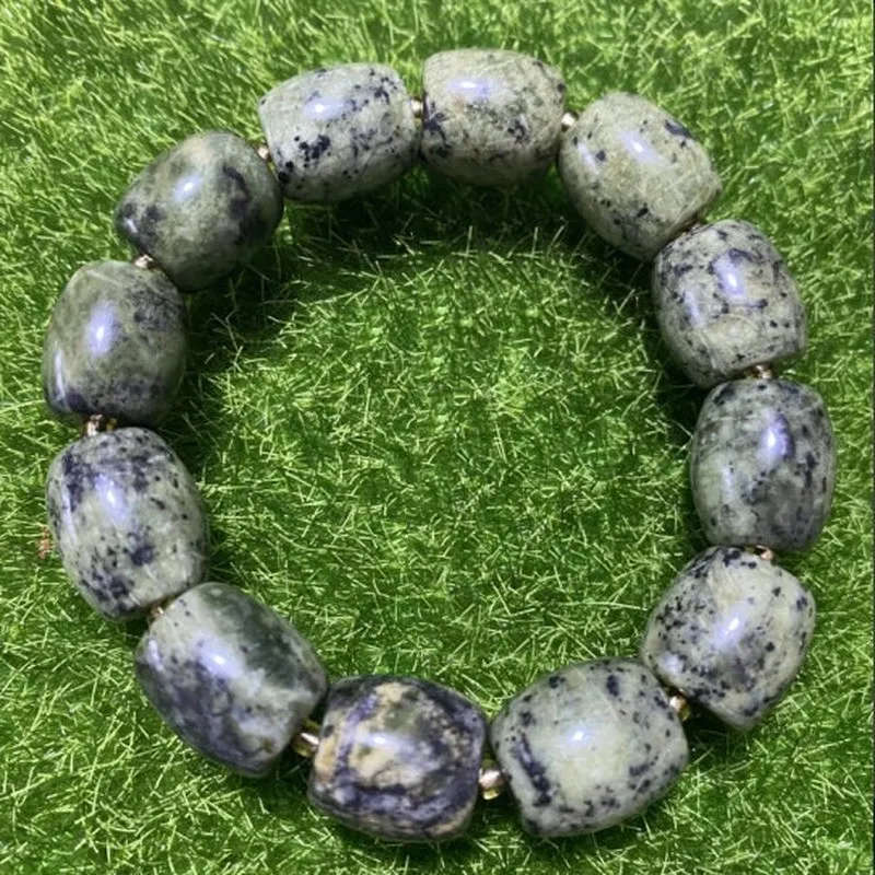 New Natural Jade Tibetan Medicine Wang Shi Old-style Beaded Bracelets for Men and Women Health Care Jewelry