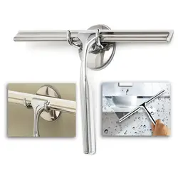 Stainless Steel Shower Squeegee Glass Window Wiper Cleaner Mirror Tile Car Blade
