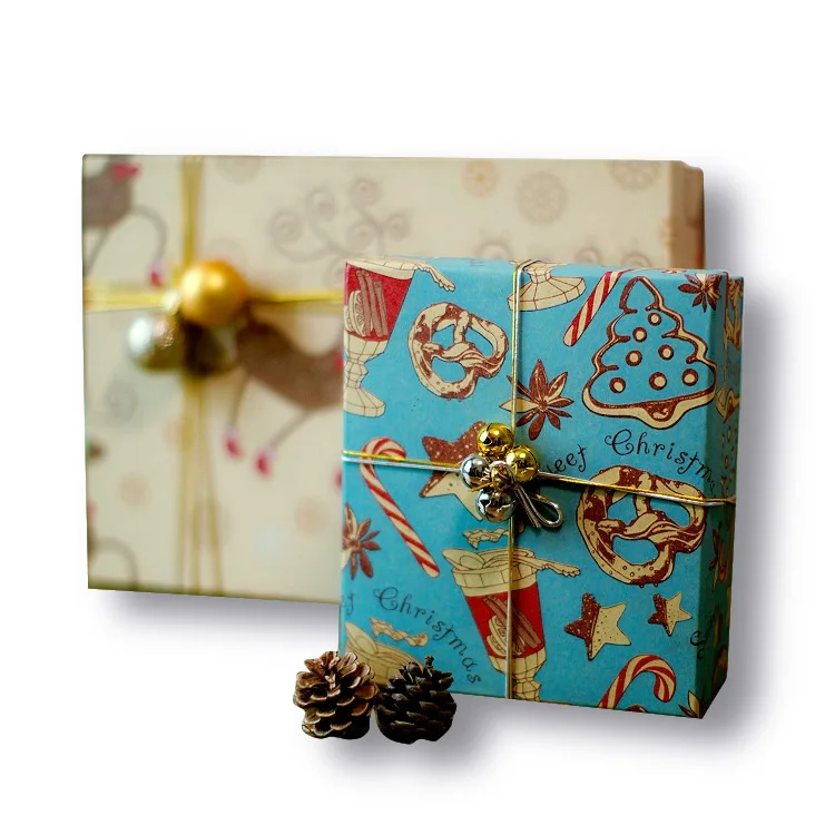 10PCS Christmas Kraft Paper Gift Wrapping Papers Christmas New Year Kids Gift Wapping Accessories Gift Wrapping