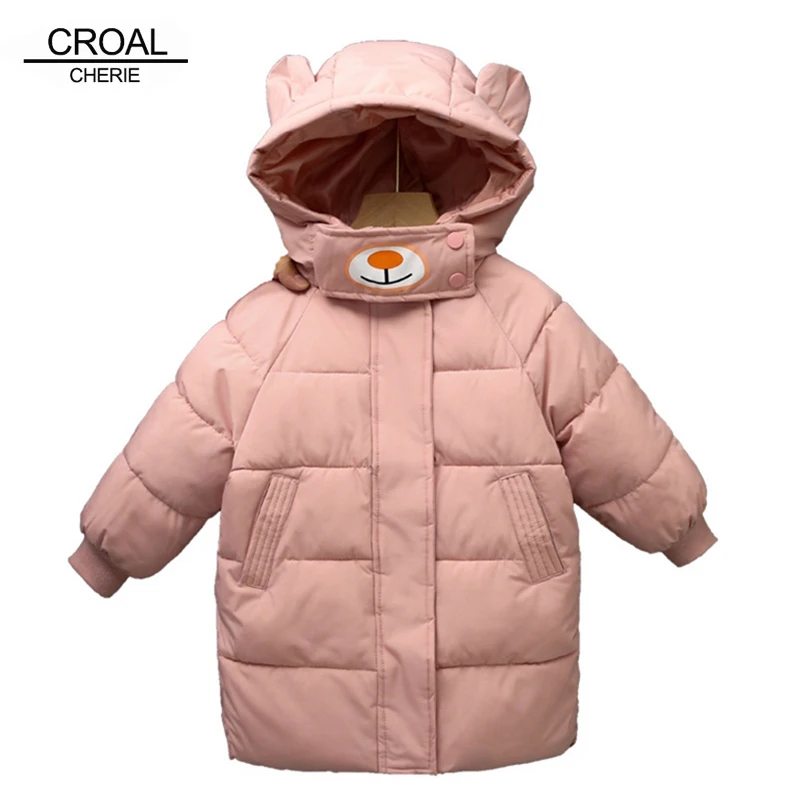 CROAL CHERIE Warm Bear Jacket For Kids Girls Boys Parka Girls Jacket Hood Winter Children Jacket Winter Fall Toddler Outerwear