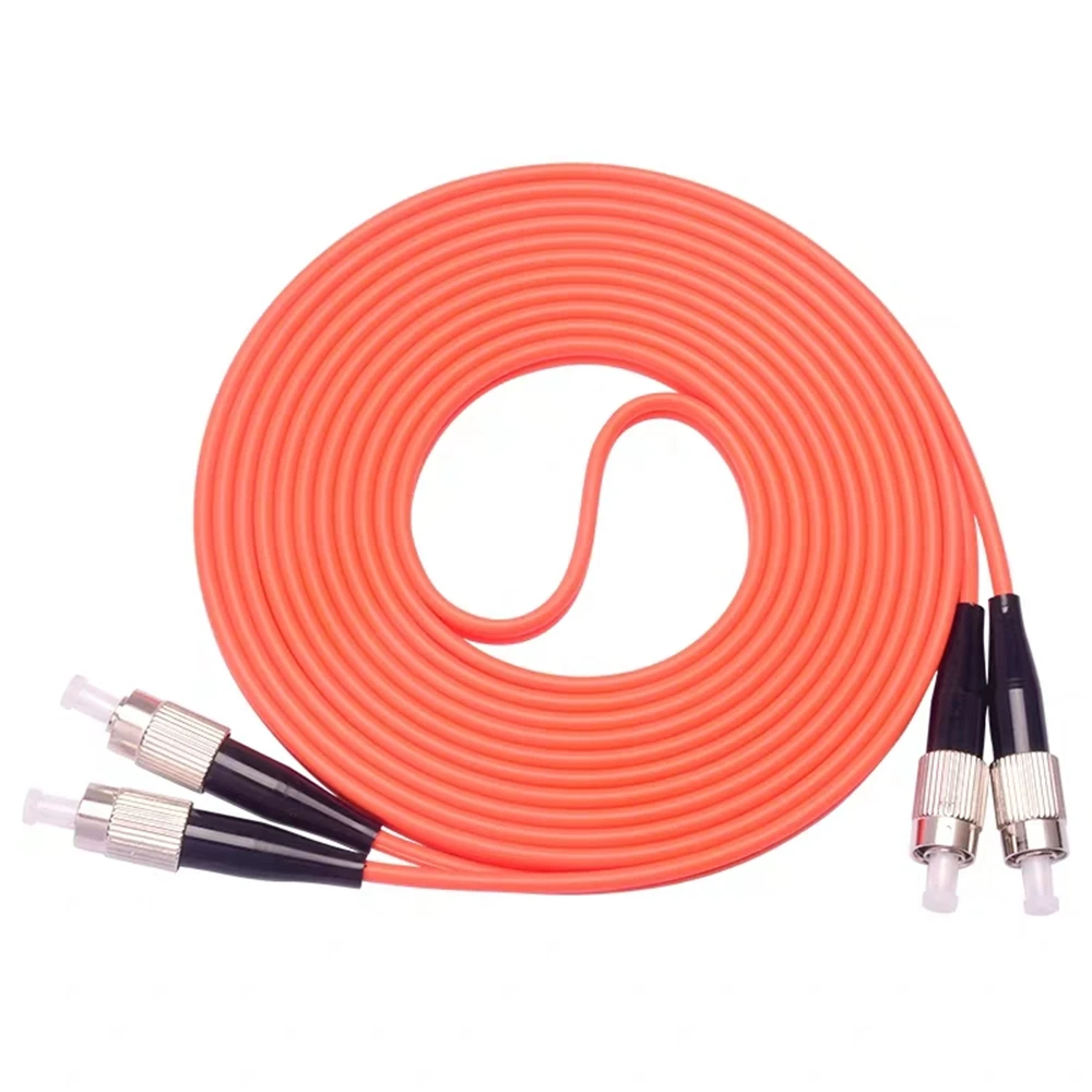 Cable de conexión de fibra óptica FC-FC dúplex OM1 OM2 1m 2m 3m 5m 7m 10M 50/125um 62,5/125um FC/UPC OM1 OM2 puente dual ftth 0,3dB 10 Uds