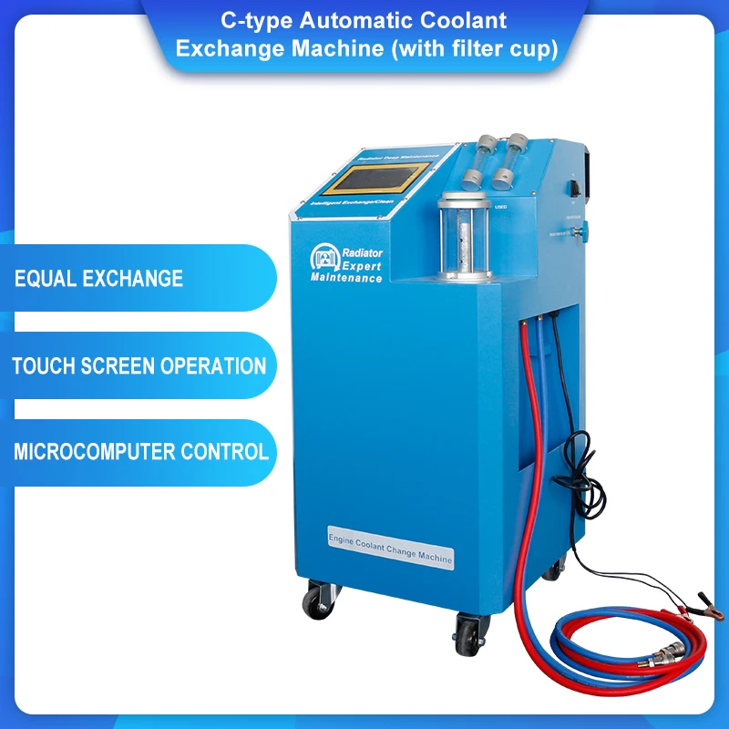 Fully Automatic Cooling System Flushing and Coolant Replacement Machine with Visible Filter Bowl