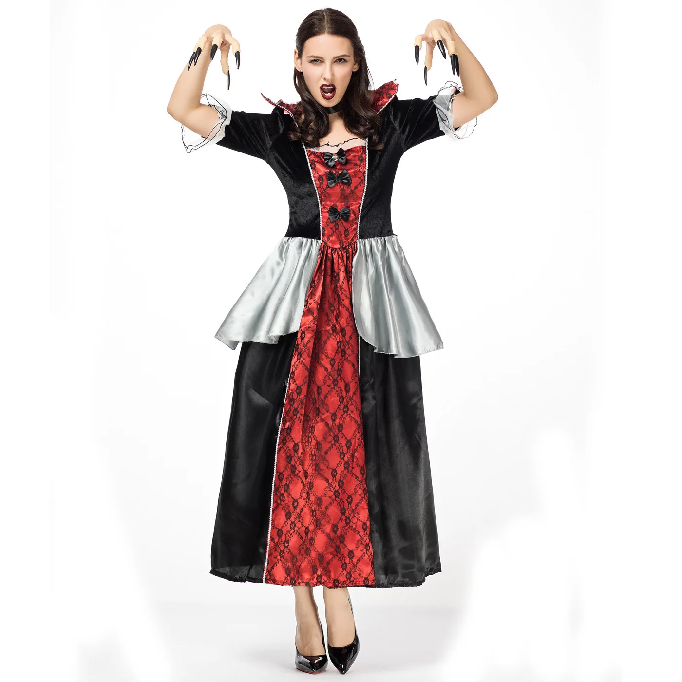 

New Halloween Women Carnival Party Vampire Uniform Cosplay Experience Performance Costume Masquerade Top+Skirts