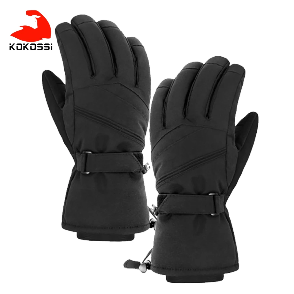 

KoKossi Winter Skiing Gloves Thicken Touch Screen Waterproof Snowboard Gloves Outdoor Sports Windproof Warmth Ski Gloves Unisex