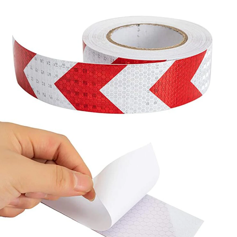 5cmx50m/Roll Warning Tape Strips Sticker Reflector Protection Sticker Reflective Film Car Body Safety Mark Protect