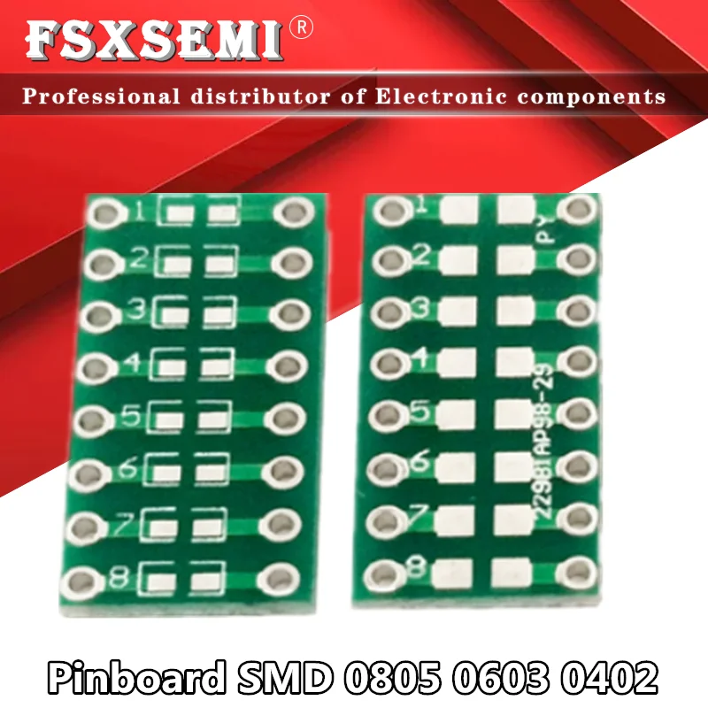 

100pcs Pinboard SMD 0805 0603 0402 To DIP PCB Transfer Board DIP Pin Board Pitch Adapter Keysets