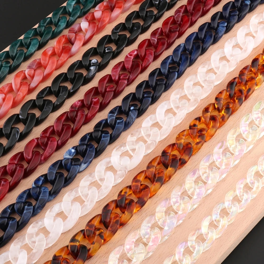 10pcs, 20pcs multi-style acrylic resin buckle chain DIY bag accessories mobile phone chain handmade jewelry accessory chain