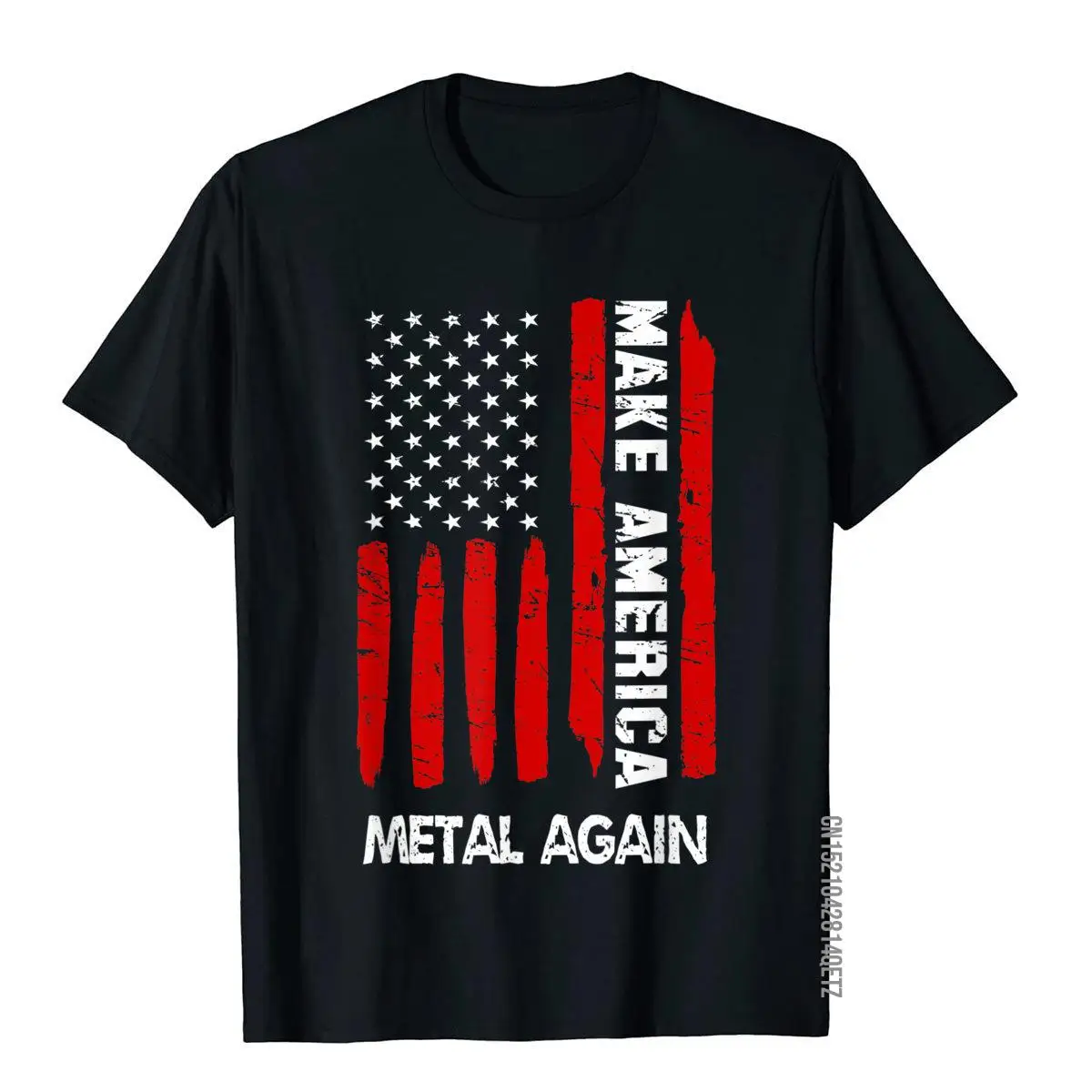 Forth 4th Of July Gift Funny Outfit Make America Metal Again T-Shirt Preppy Style & Tees Cotton Men Top T-Shirts Simple Style