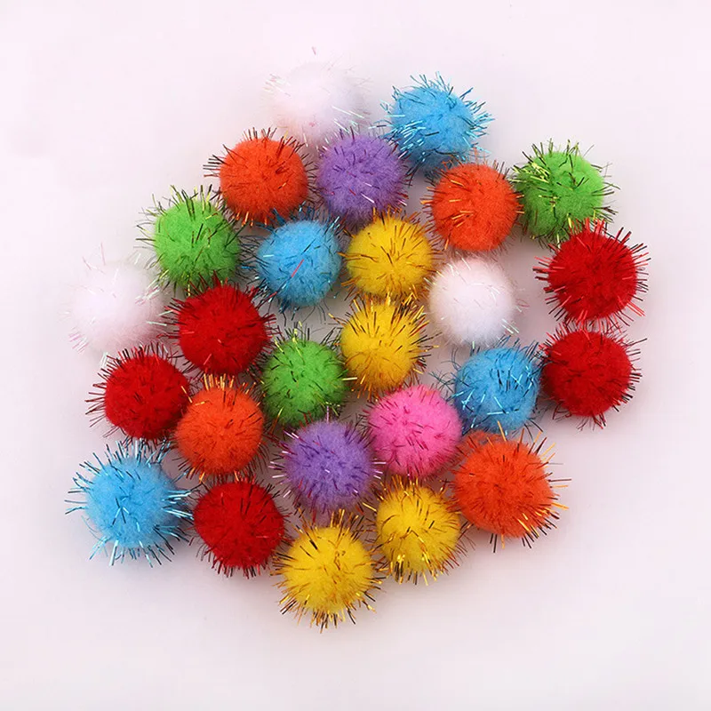 100-500Pcs/lot Mixed Colour Soft Round Shaped Pompom Balls Fluffy Pom Pom For Kids DIY Garment Handcraft