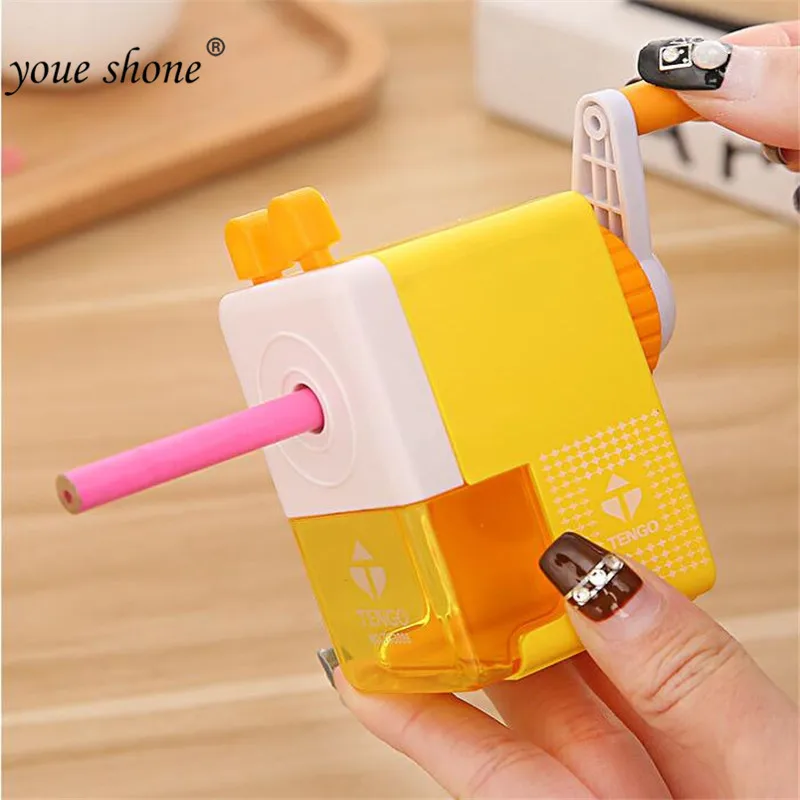 1Pcs Uartet Hand-Cranked Pencil Sharpener Cartoon Pencil Sharpeners Student Supplies Automatic pencil pencil sharpener retail