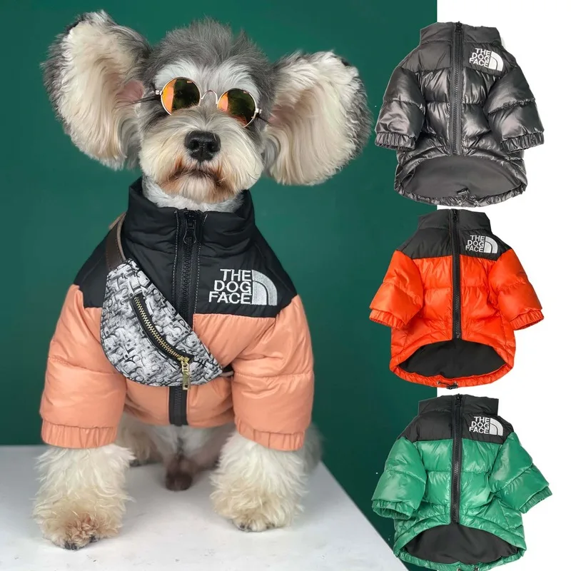 

Pet clothes dog polyester down jacket winter dog vest, thick warm and windproof dog coat small medium pet