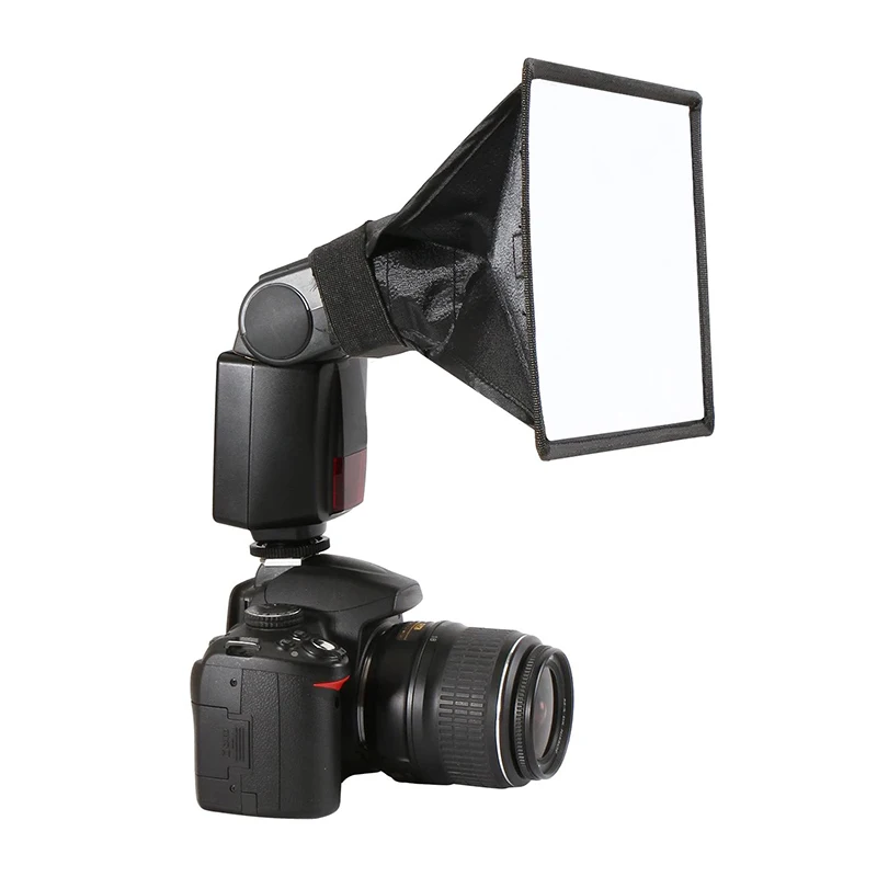 Refletor de flash universal para câmera, refletor de luz softbox, suave, com bolsa de armazenamento para câmera canon nikon, dropshipping