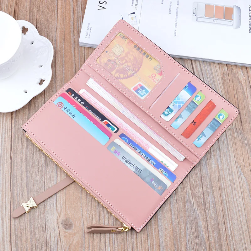 New Women Pu Leather Wallets Female Long Hasp Purses Large Capacity Money Bag Phone Pocket Multifunction Clutch Coin Card Holder