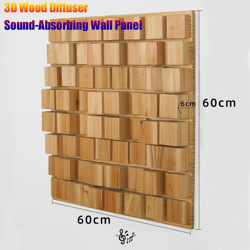 Japan 3D Paulownia Acoustic Wood Panel Low-Frequency Home Theater Sound Absorption Wood Diffuser Recording Studio/Home Theater