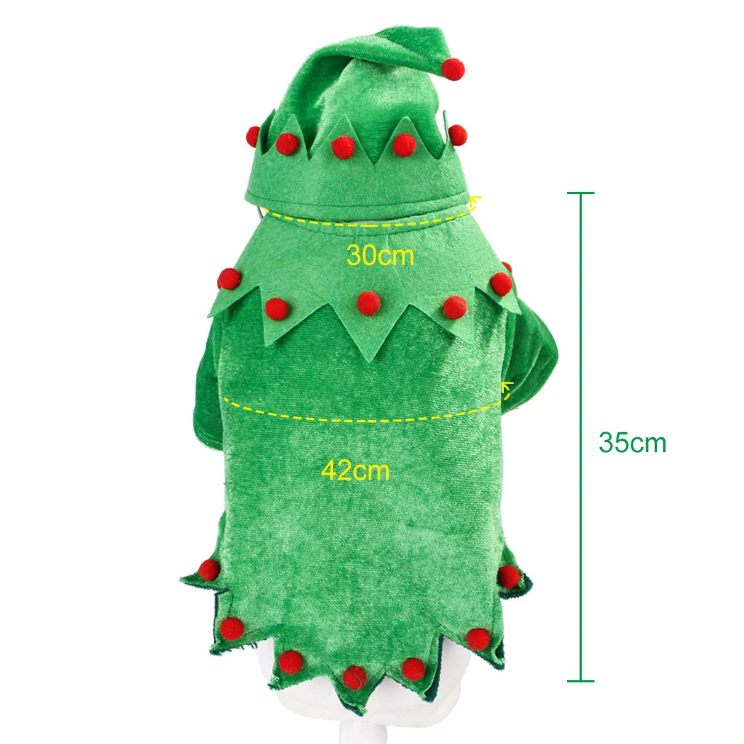 Less Than 5kg Cat Dog Christmas Pet Costumes Set Cute Elf Cosplay Costume Clothes Hat With Leg Sleeves Pet Supplies