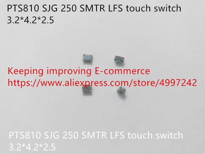 

Оригинальный новый 100% сенсорный переключатель PTS810 SJG 250 SMTR LFS 3,2*4,2*2,5 мм