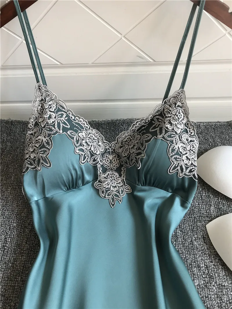 Babydoll Nightdresses Blue Homewear Cute Sleepshirts Women Nightdress Female Sexy Sling Nightgowns Ladies Lingerie Sleepdress