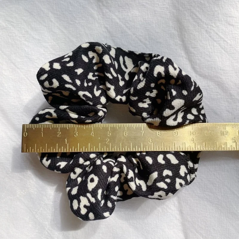 Vintage Leopard Scrunchies Zebra Pattern Hair Rope Women Girls Dot Hair Ties Ponytail Holder Elastic Hair Band Lady Rubber Band