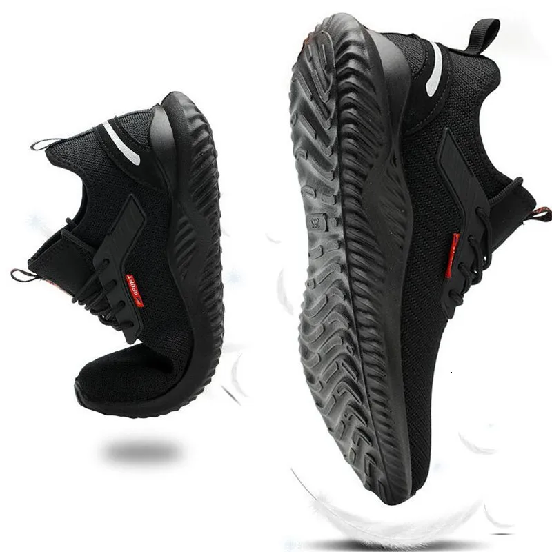 Zapatos de trabajo con punta de acero para hombre, calzado de seguridad a prueba de perforaciones, ligero, informal, Industrial, Verano