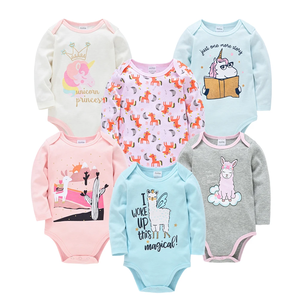 Kavkas Moda Neonati maschi Vestiti Set 3 6 pz/set Cotone Morbido Manica Lunga Autunno Ragazzo Ragazze Tuta Neonato Bambino Corpo bebe