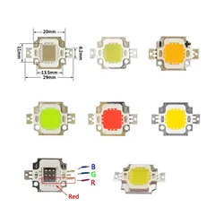 10W LED Chip Flood Lights COB Bulbs DC 12V 9V Spotlight Lamp Warm White Red Green Blue RGB SMD Panel Beads