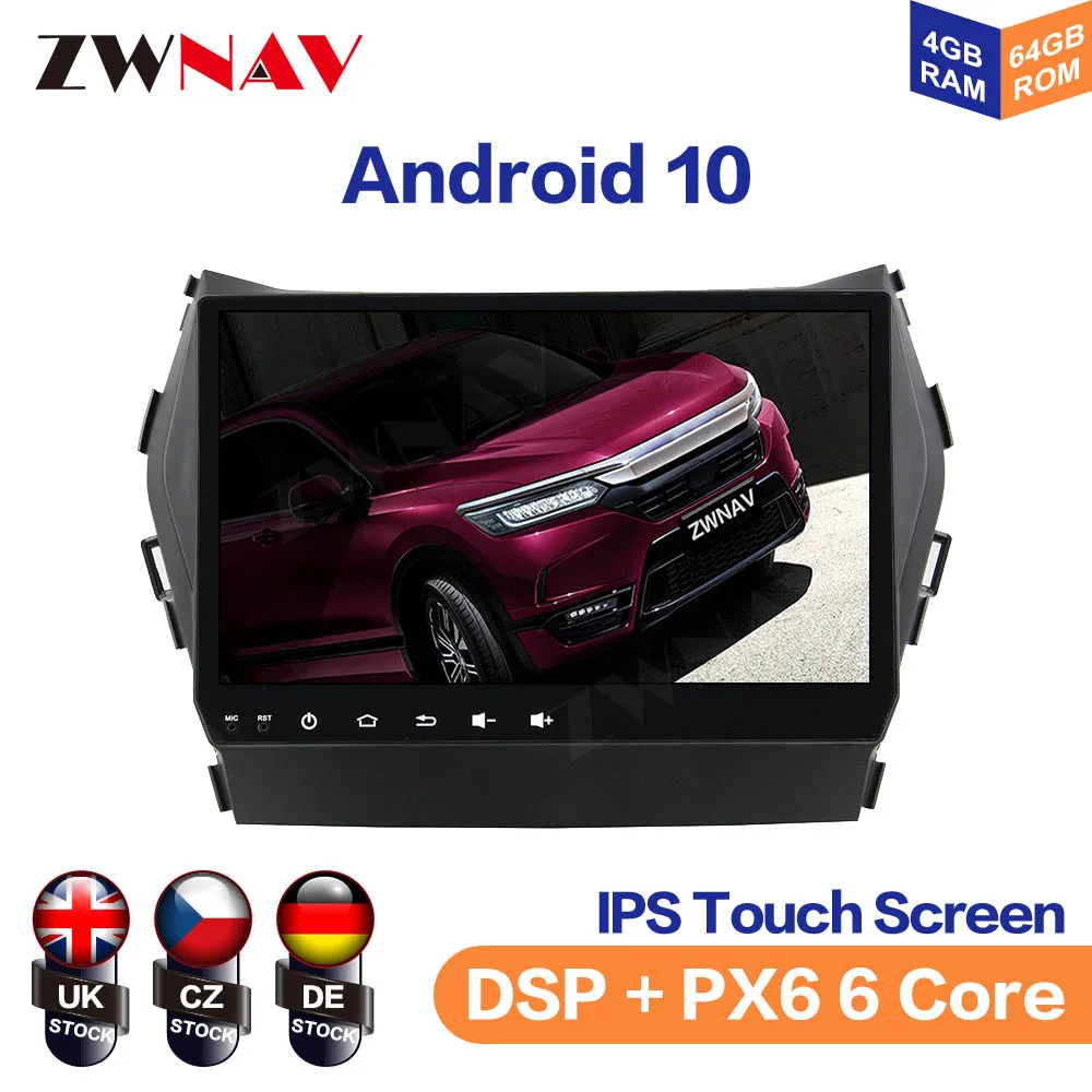 Android 10 Car Multimedia Player GPS Navigation For Hyundai IX45 Fe 14 Car Headunit Radio Tape Recorde Stereo No DVD Player