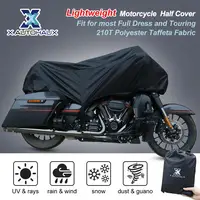 X AUTOHAUX motocicleta media cubierta 210T Universal todas las estaciones impermeable a prueba de polvo lluvia Protector UV motocicleta bicicleta