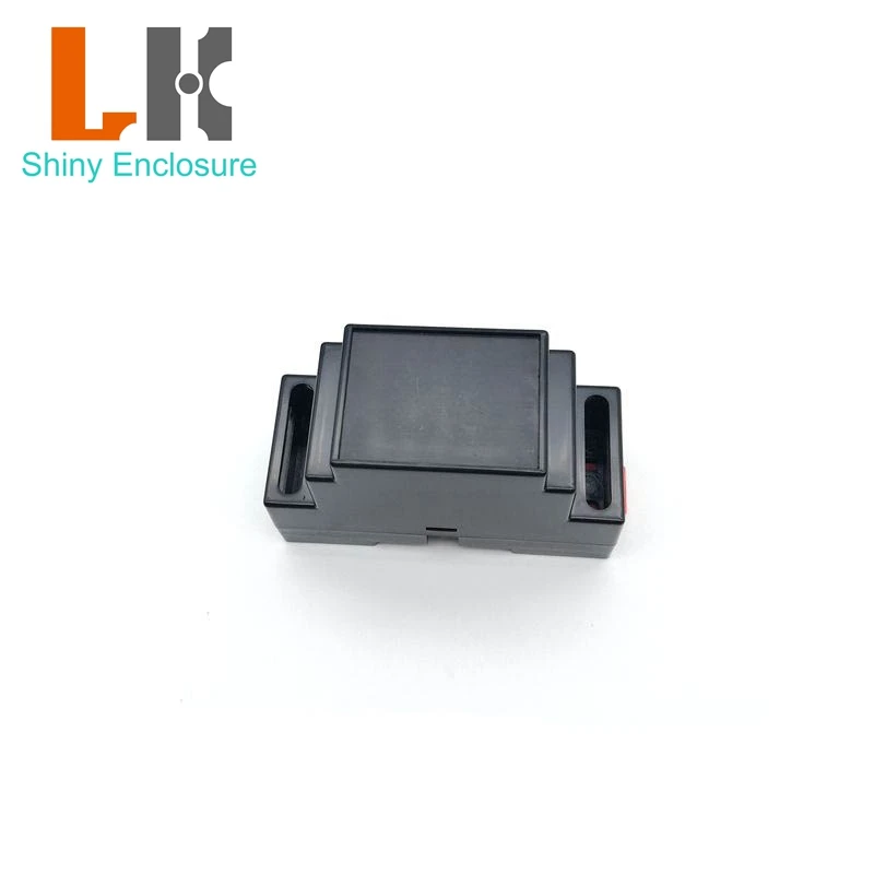 LK-DR01Aカスタムdinレールエンクロージャ取付エンクロージャ電子abs樹脂ジャンクションボックスケーブル出口ハウジング88x37x59mm