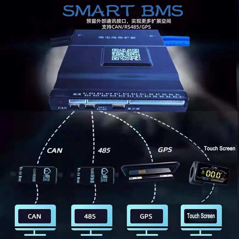 JK BMS LTO 2.3V 10S 11S 12S 24V 15S 16S 36V 20S 21S 22S 48V 24S 60V Active Balancing 2A บลูทูธ RS485 Discharge 150A Peak 300A