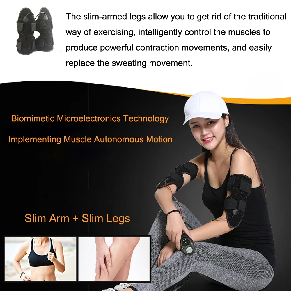 Electrical Muscle Stimulator Arm Shaper Fitness Massager Belt Calf Electrostimulator Lose Weight Bodybuilding Fat Burner