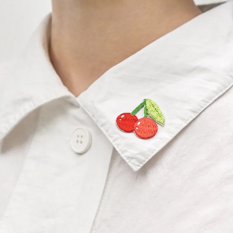 Fruit Party Mini Orange Watermelon Embroidery Repair Patches Bag Jacket Jeans Cartoon Iron On Patches for Clothes Dress Shoes