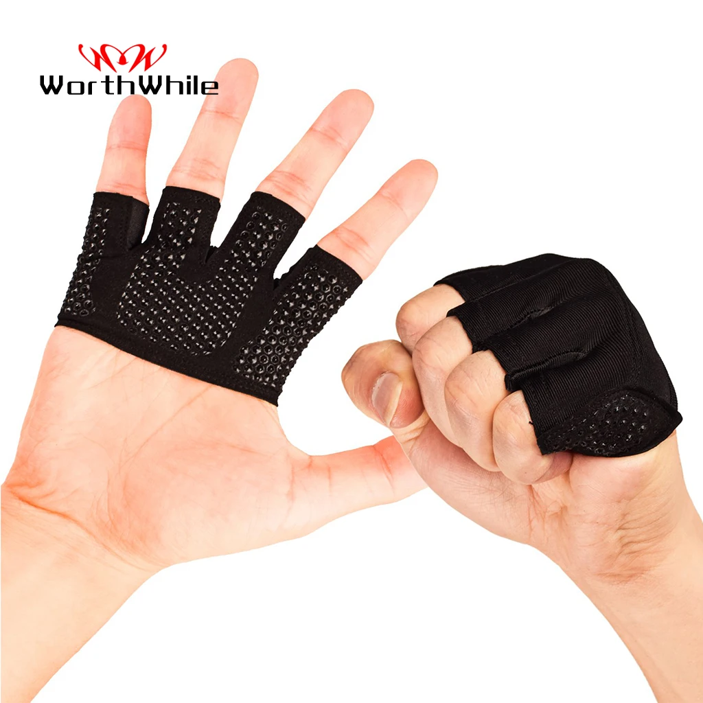 WorthWhile Gym Fitness Half Finger Gloves Men Women for Crossfit Workout Glove Power Weight Lifting Bodybuilding Hand Protector