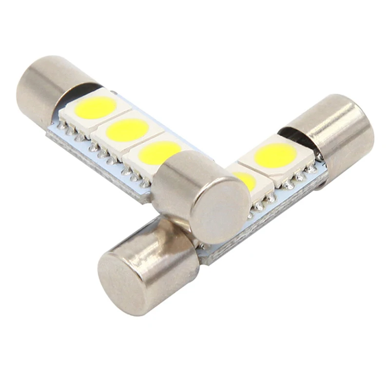 10 stücke C5W T6 Auto Led-lampen 28MM 31MM Auto Innen Festoon Dome Lesen Lichtquelle Weiß eis bule Seite Lizenz platte Lampe 12V