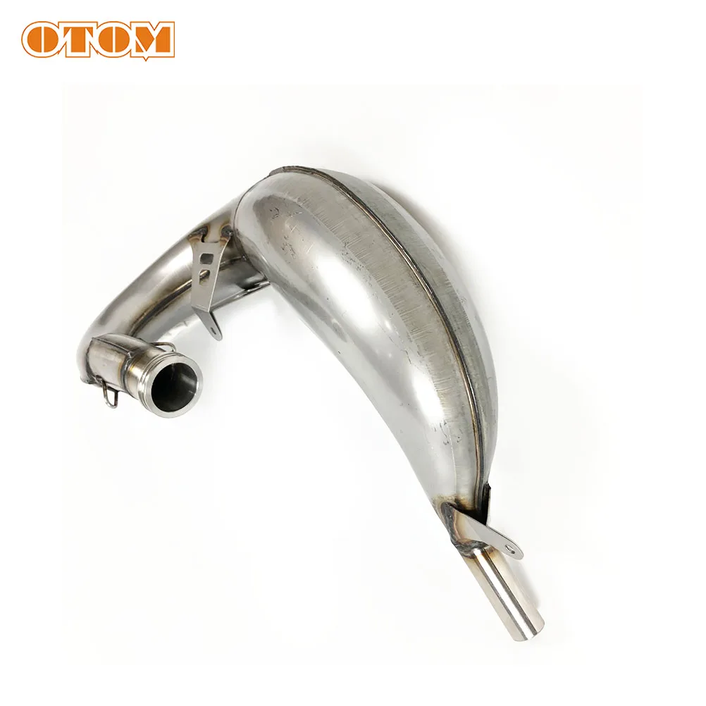 OTOM Motorcycle Front Rear Exhaust Section Muffler Contact Link Pipe Elbow Expansion Chamber For KTM  SX125 SX150 Motocross Part