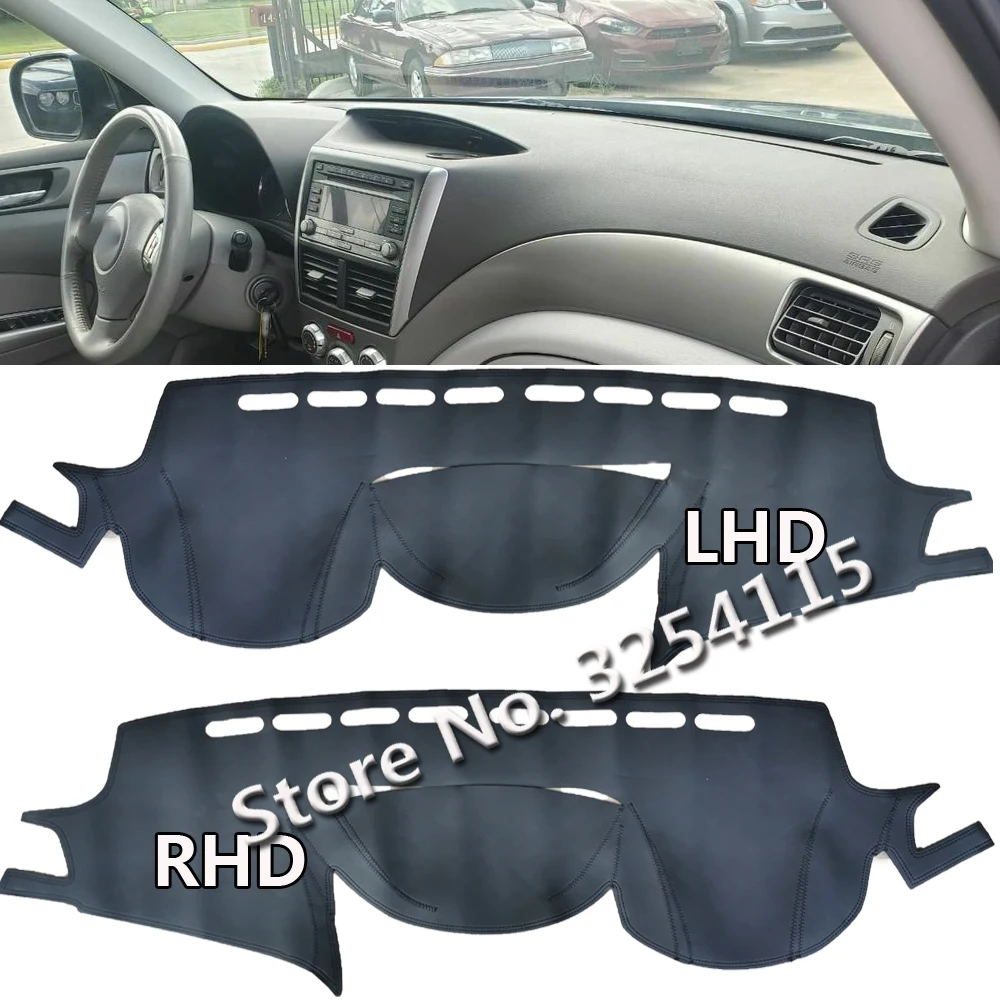 

PU Leather Dashmat Suede Dashboard Cover Pad Dash Mat Carpet Car Styling For Subaru Forester SH Impresa WRX B3 2008 2009- 2012