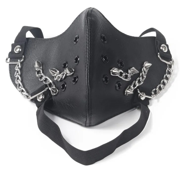 Dark punk mask locomotive riding leather mask bungee rock trendy personality non-mainstream accessories wholesale