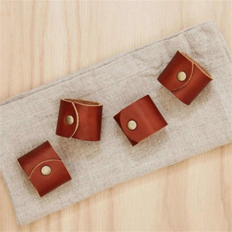 Leather Napkin Ring Rope Hotel Tabletop Napkin Ring For Home Dinning Room Hotel Party Dinner Christmas Table Decoration